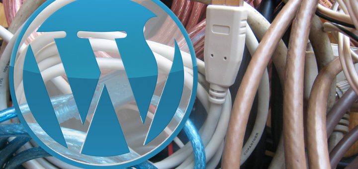Cables, fiches et logo wordpress