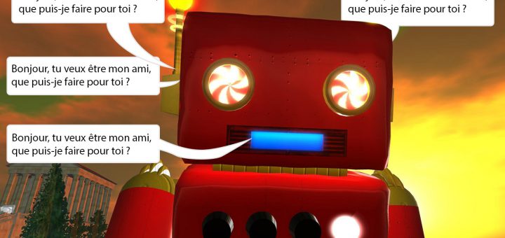 Robot répétant la même phrase