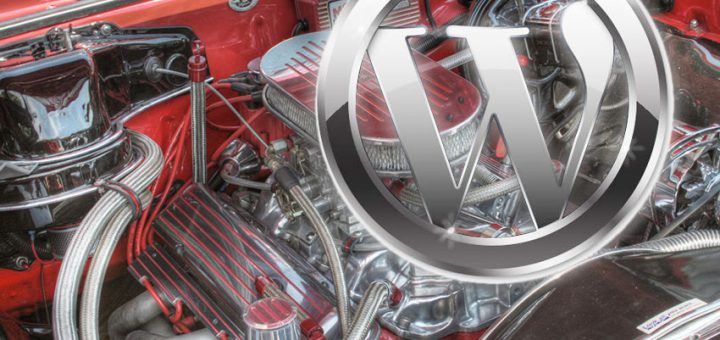 Moteur ouvert et logo WordPress