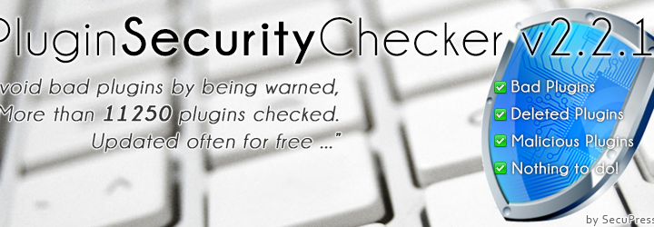 Bannière de Plugin security checker