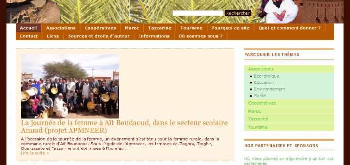 Copie écran su site